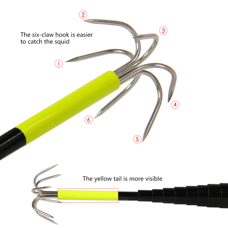 4/3M Telescopic Squid Gaff Anc - đánh giá và giá Fishing Rod Telescopic